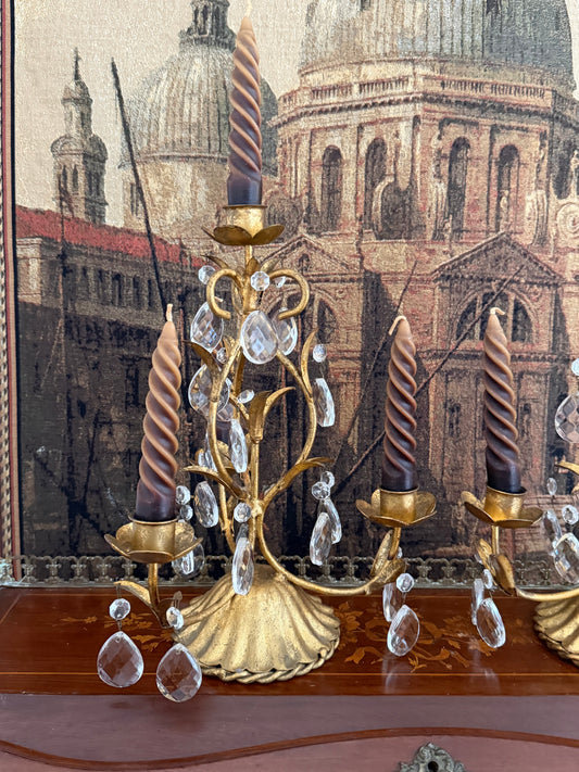 Antique Handmade Candelabras