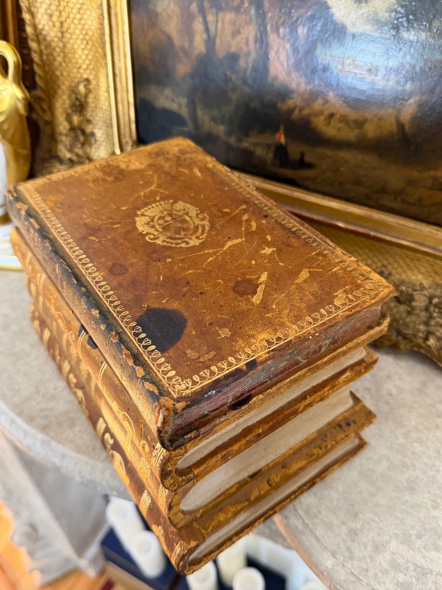 Antique French Liquor Tantalus