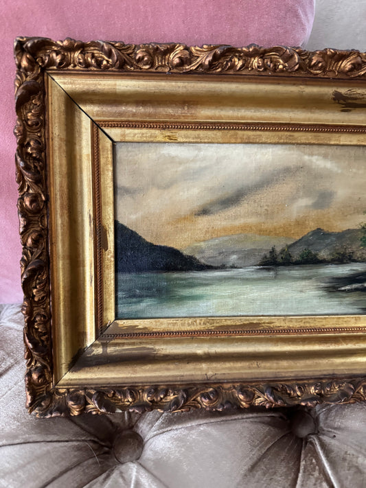 Oil Painting, Original Frame, Landscape. OOAK, Excellent Frame Construction.