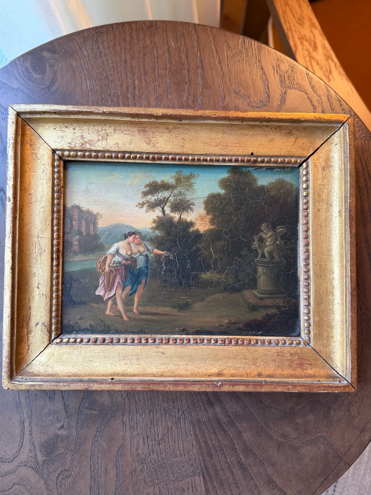 French Antique Oil Painting