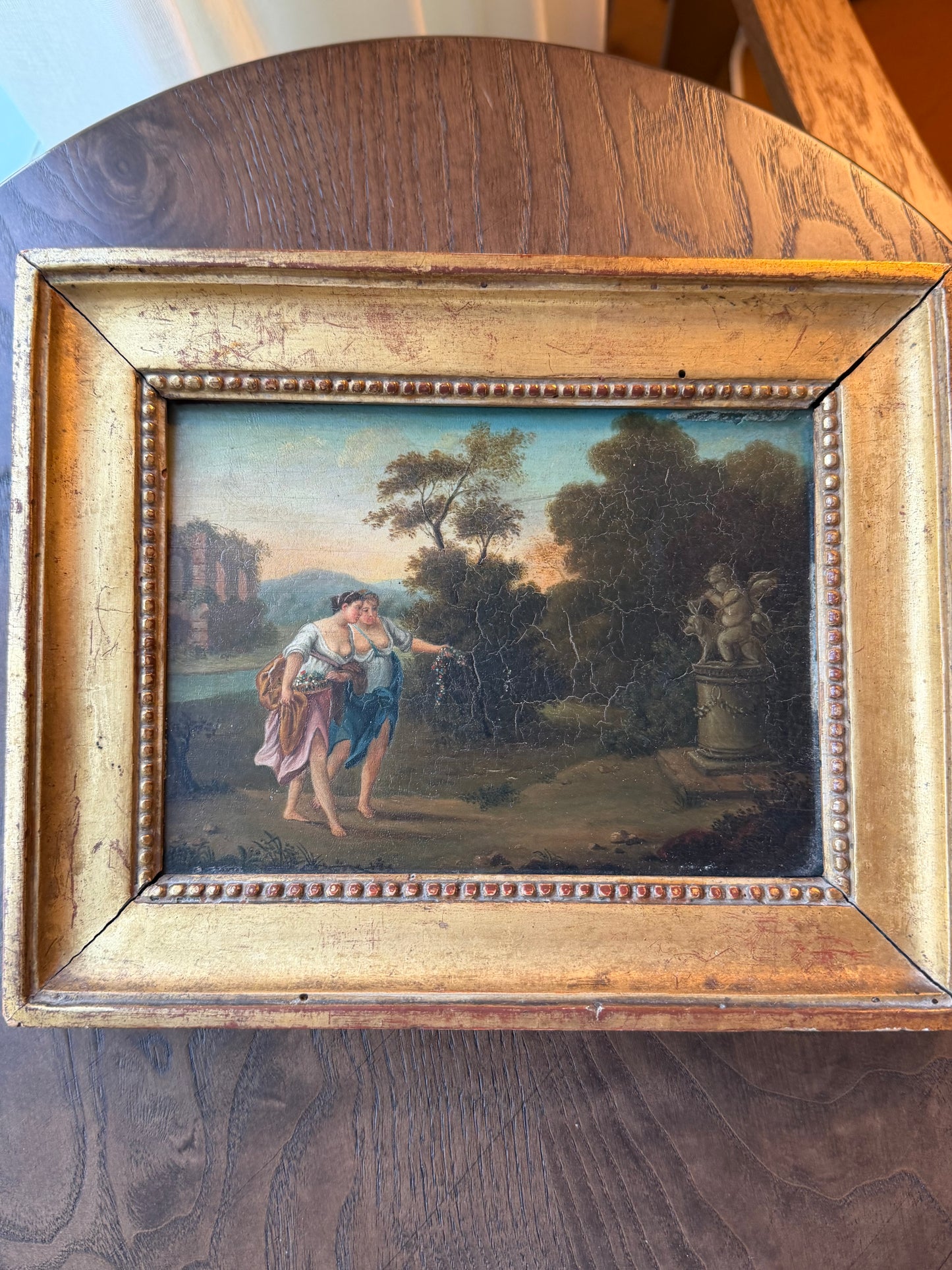 French Antique Oil Painting