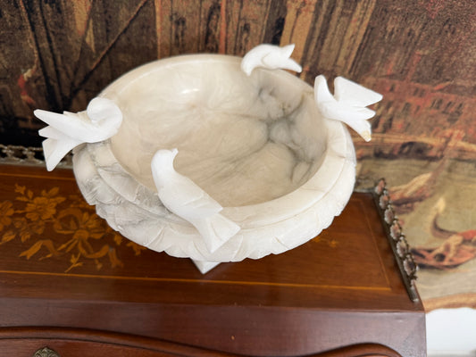 Alabaster Bird Bath  8 1/2"