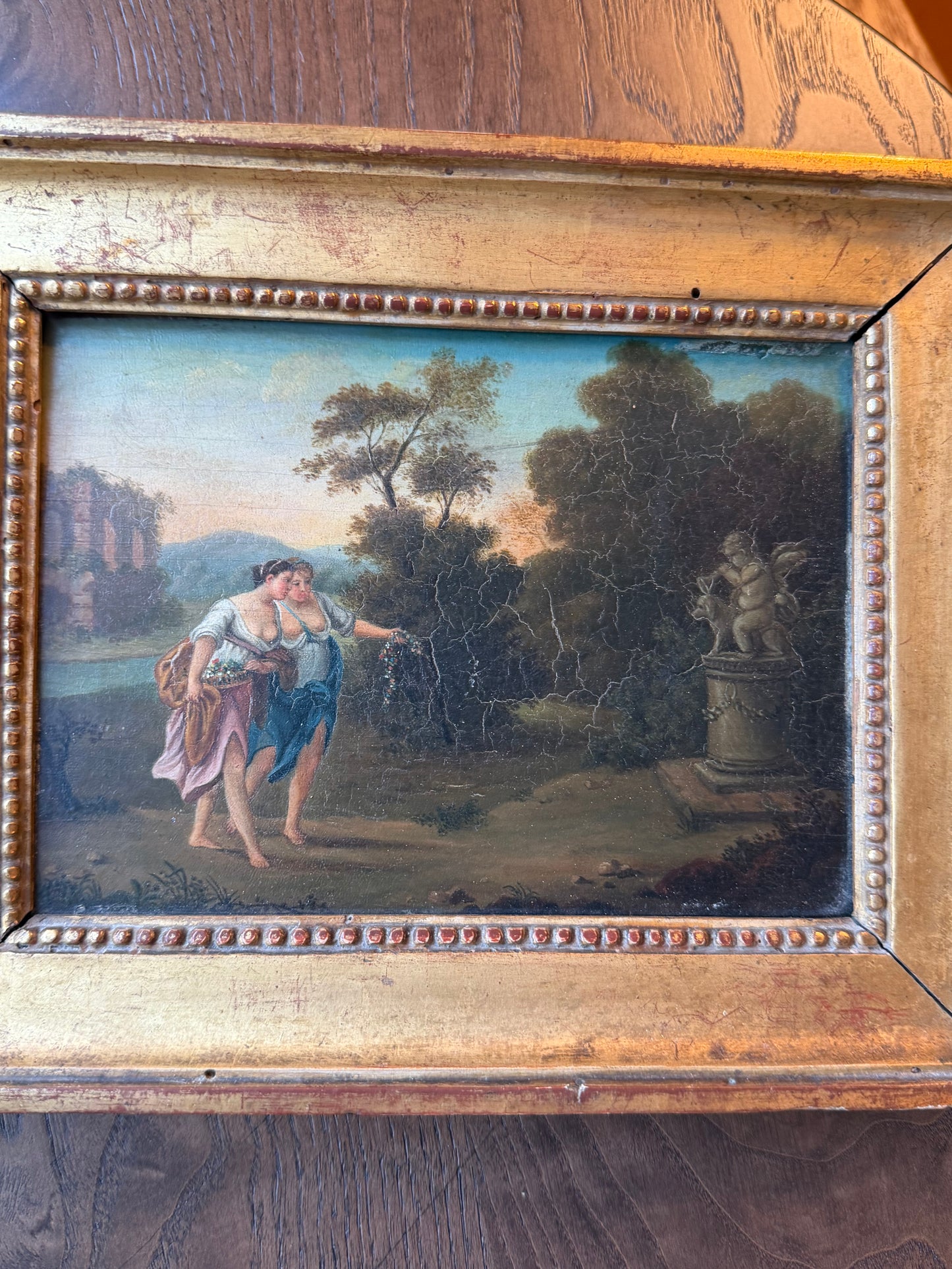 French Antique Oil Painting