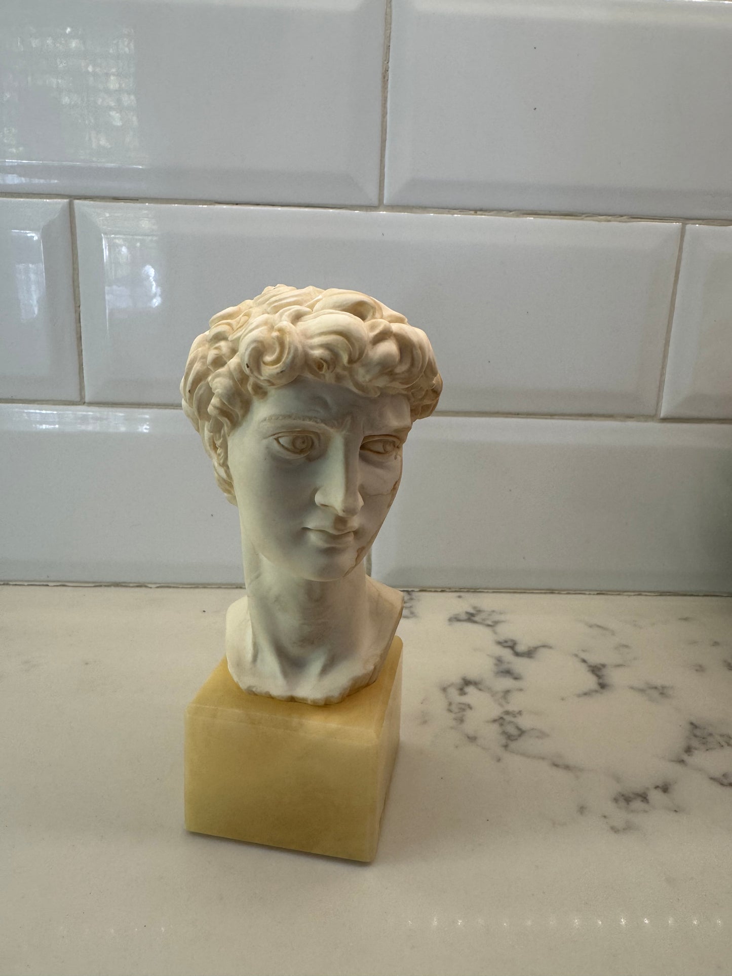 Vintage Bust Of David Signed By A. Giannelli. Made In Italy