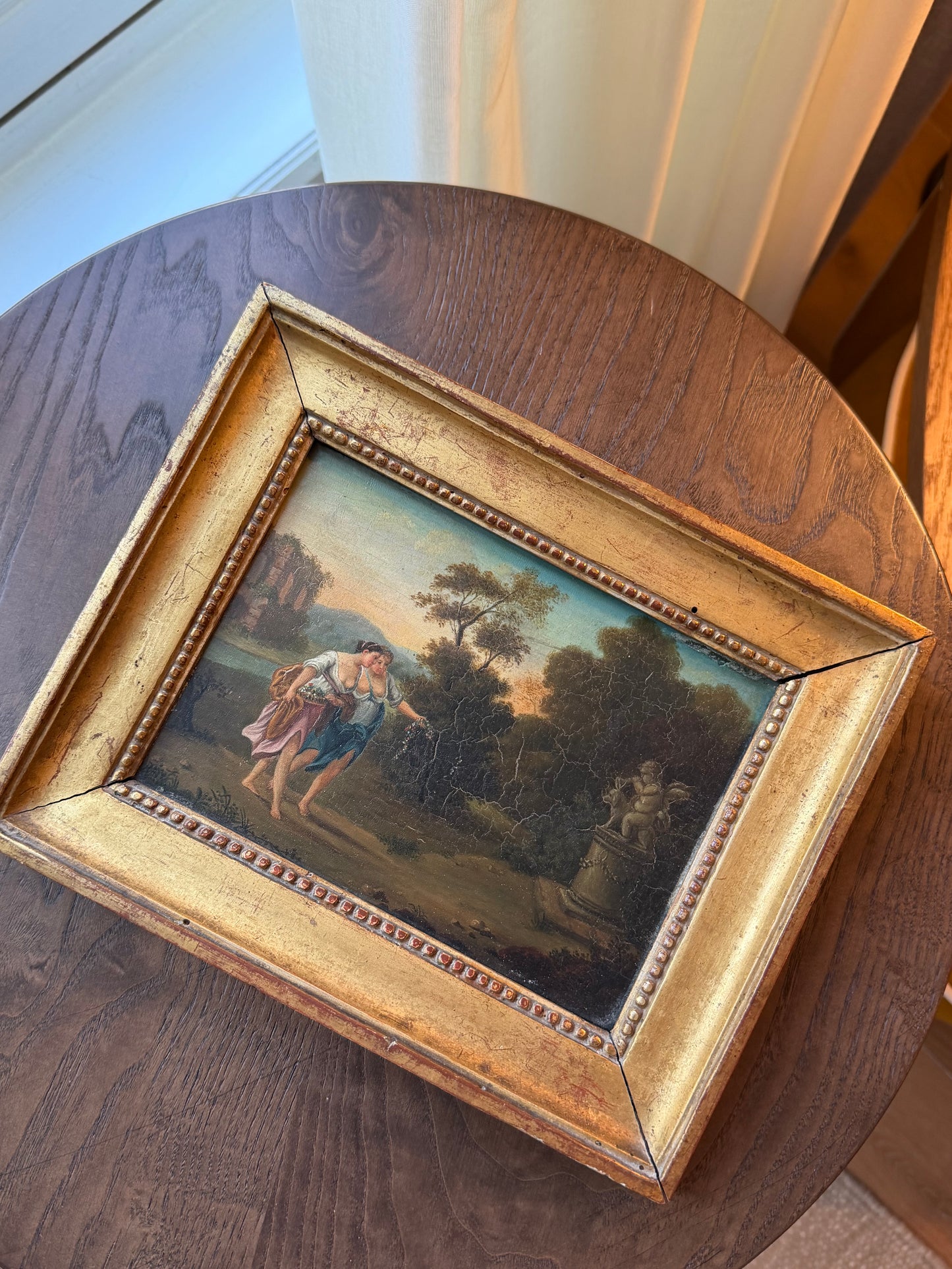 French Antique Oil Painting