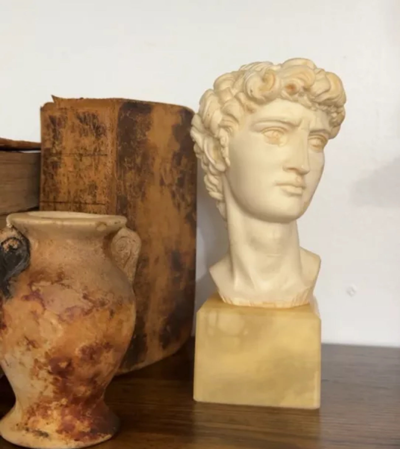 Vintage Bust Of David Signed By A. Giannelli. Made In Italy