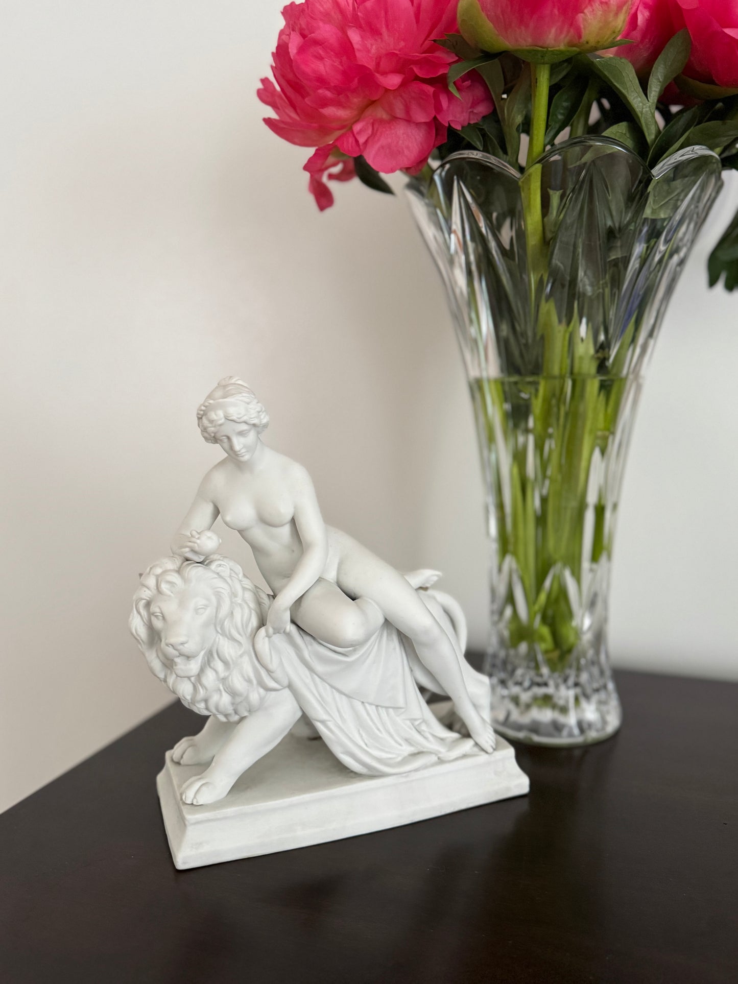 Extremely Rare Antique Sculpture Of “UNA & The LION” Rarity Find Mythical Figure