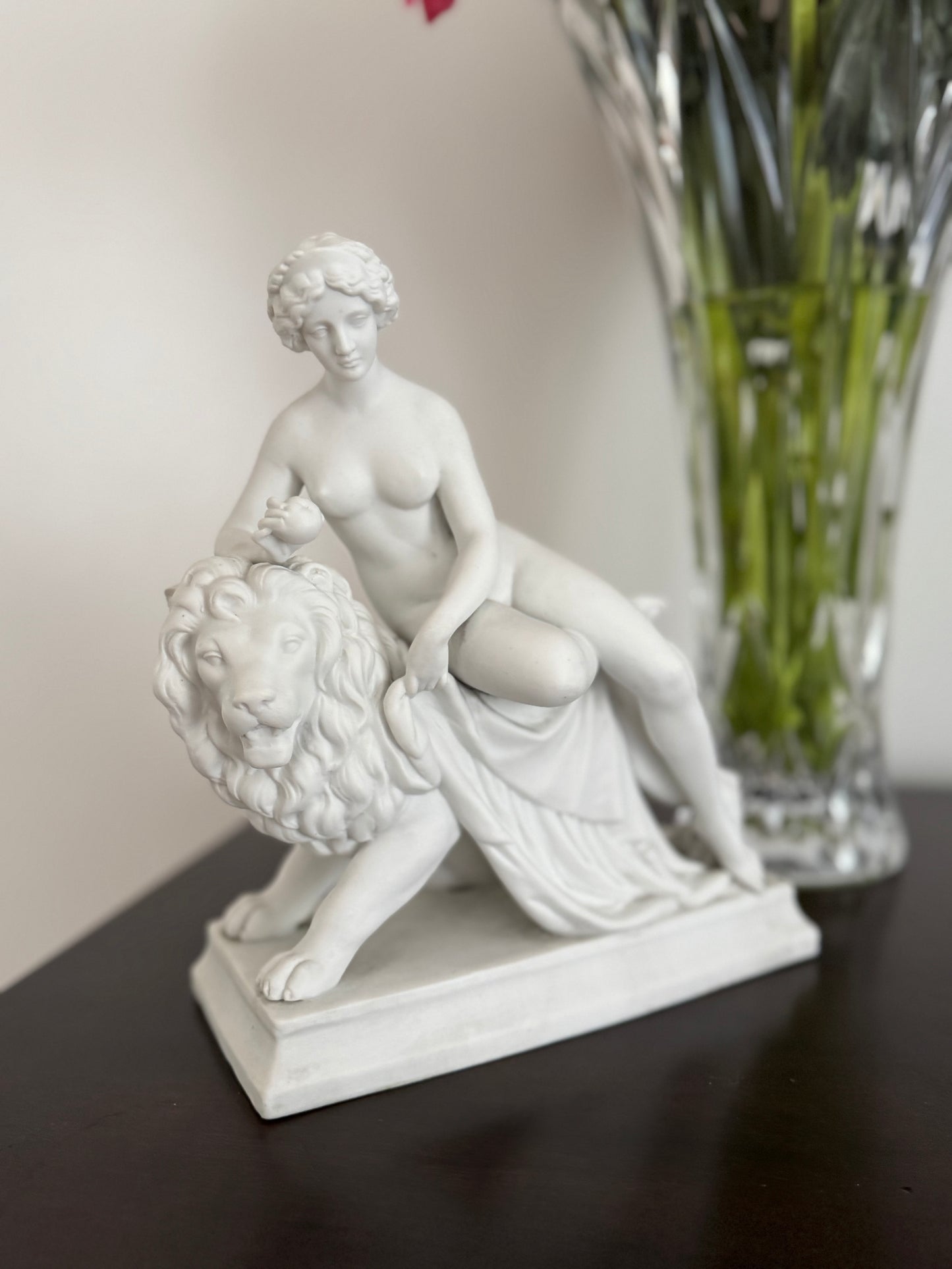 Extremely Rare Antique Sculpture Of “UNA & The LION” Rarity Find Mythical Figure