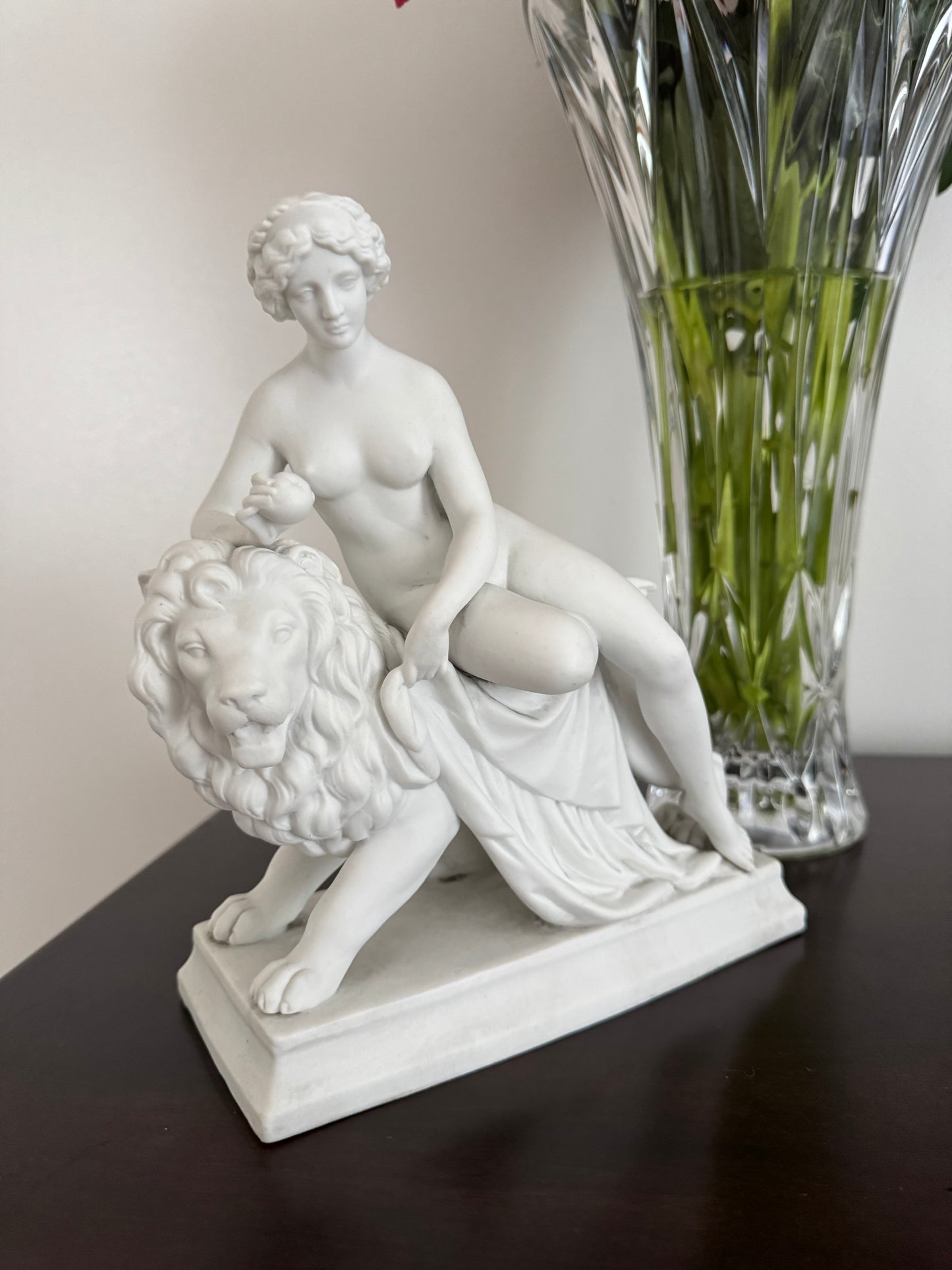 Extremely Rare Antique Sculpture Of “UNA & The LION” Rarity Find Mythical Figure