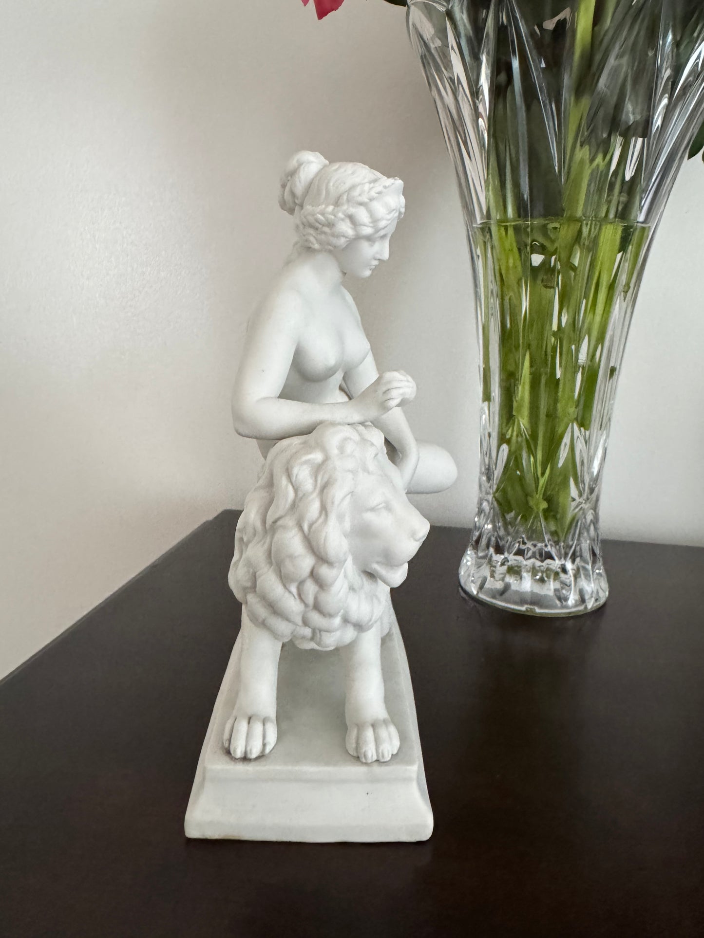 Extremely Rare Antique Sculpture Of “UNA & The LION” Rarity Find Mythical Figure