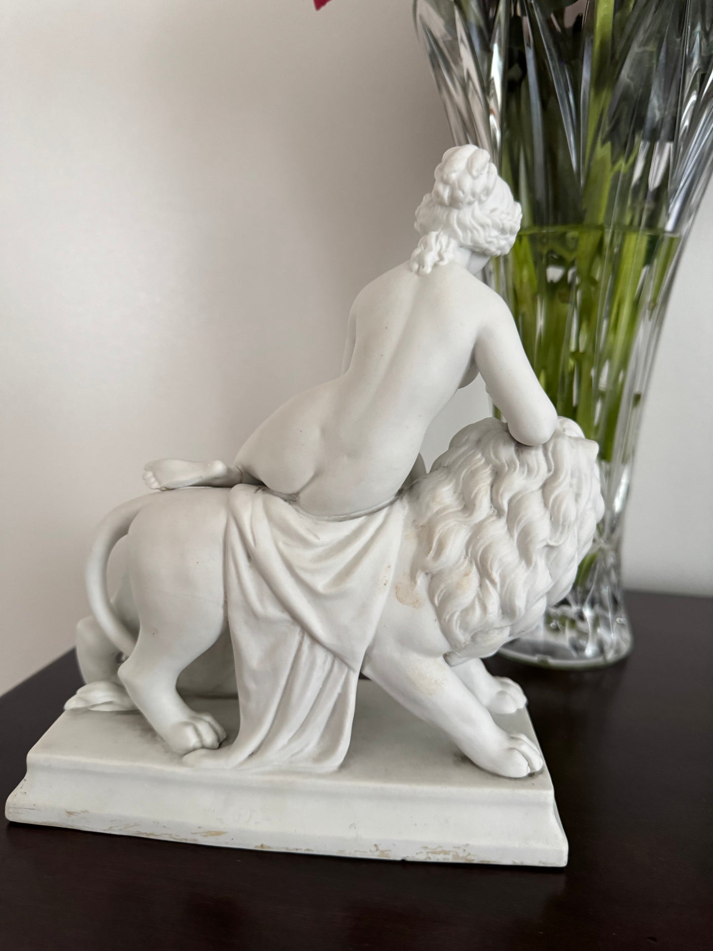 Extremely Rare Antique Sculpture Of “UNA & The LION” Rarity Find Mythical Figure