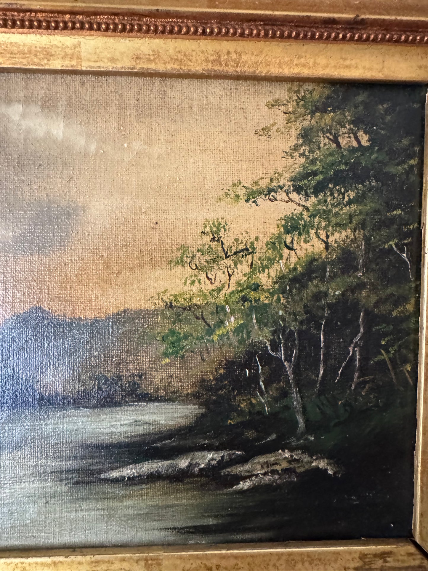 Oil Painting, Original Frame, Landscape. OOAK, Excellent Frame Construction.