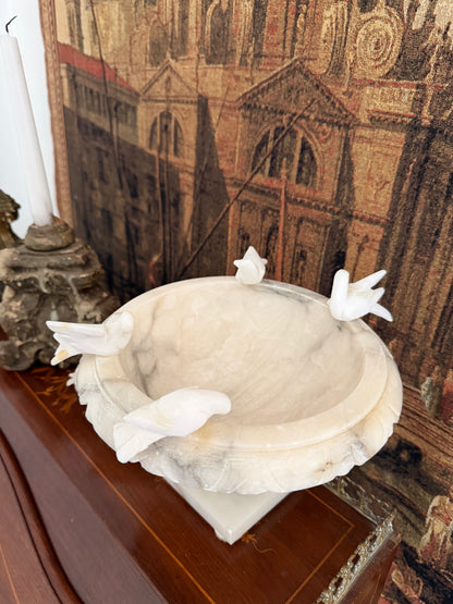 Alabaster Bird Bath  8 1/2"