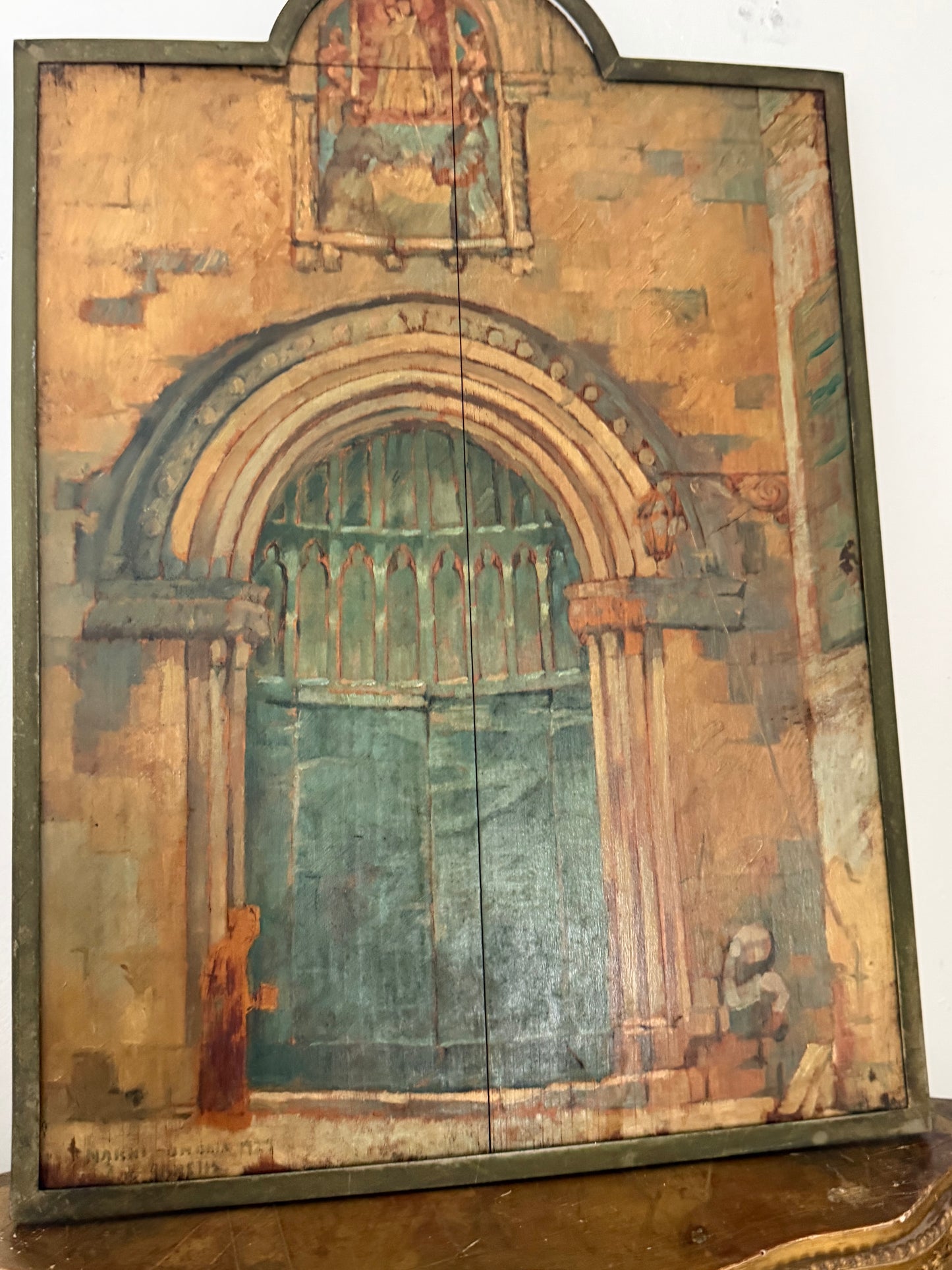 Entrance to Church. Exceptional Painting.