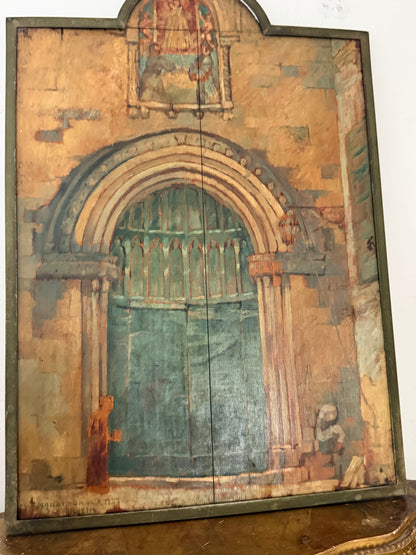 Entrance to Church. Exceptional Painting.