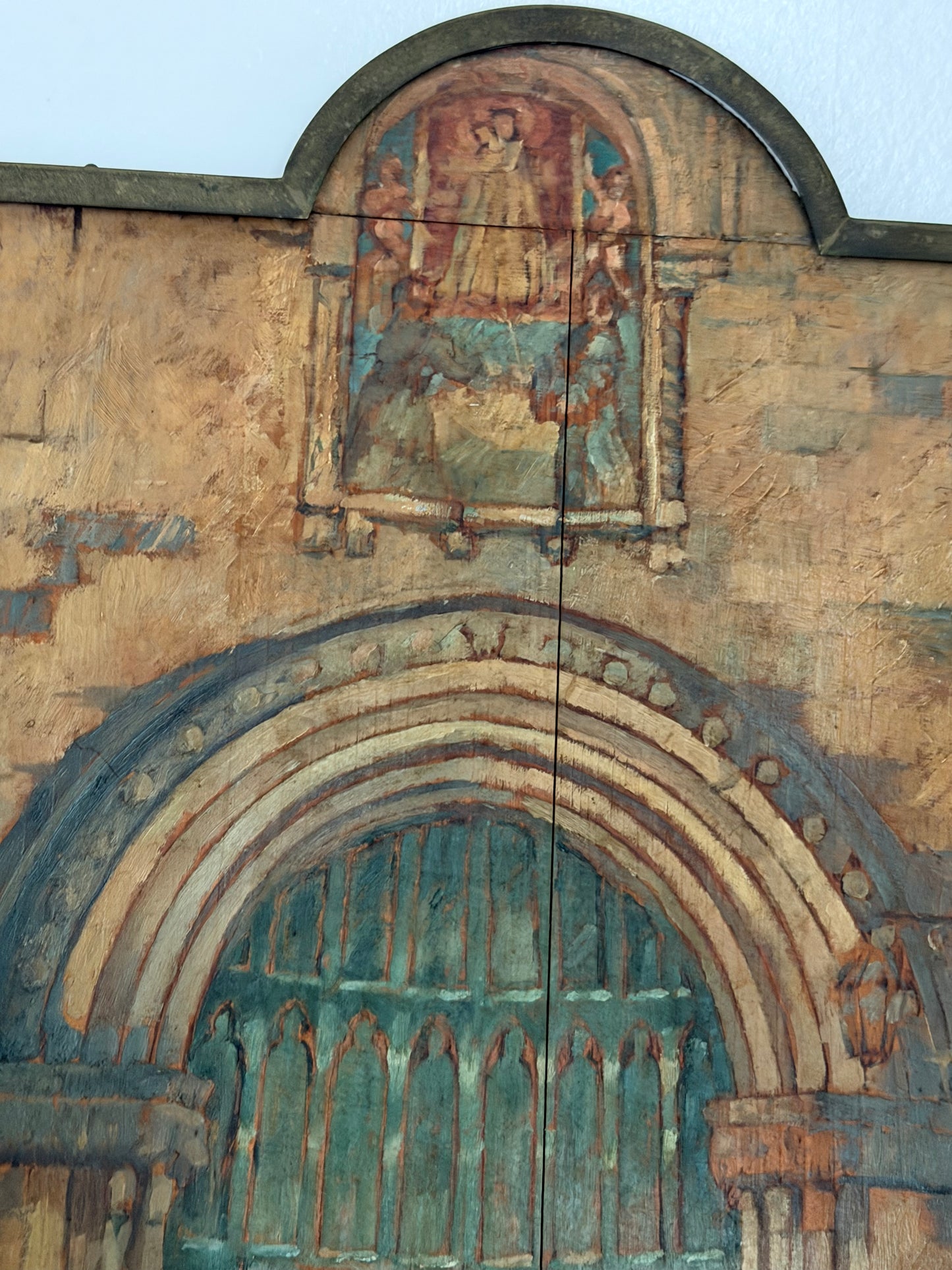 Entrance to Church. Exceptional Painting.