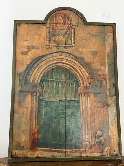 Entrance to Church. Exceptional Painting.
