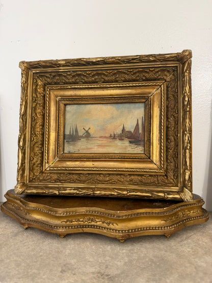 Nautical Oil on Board in a Beautiful Frame