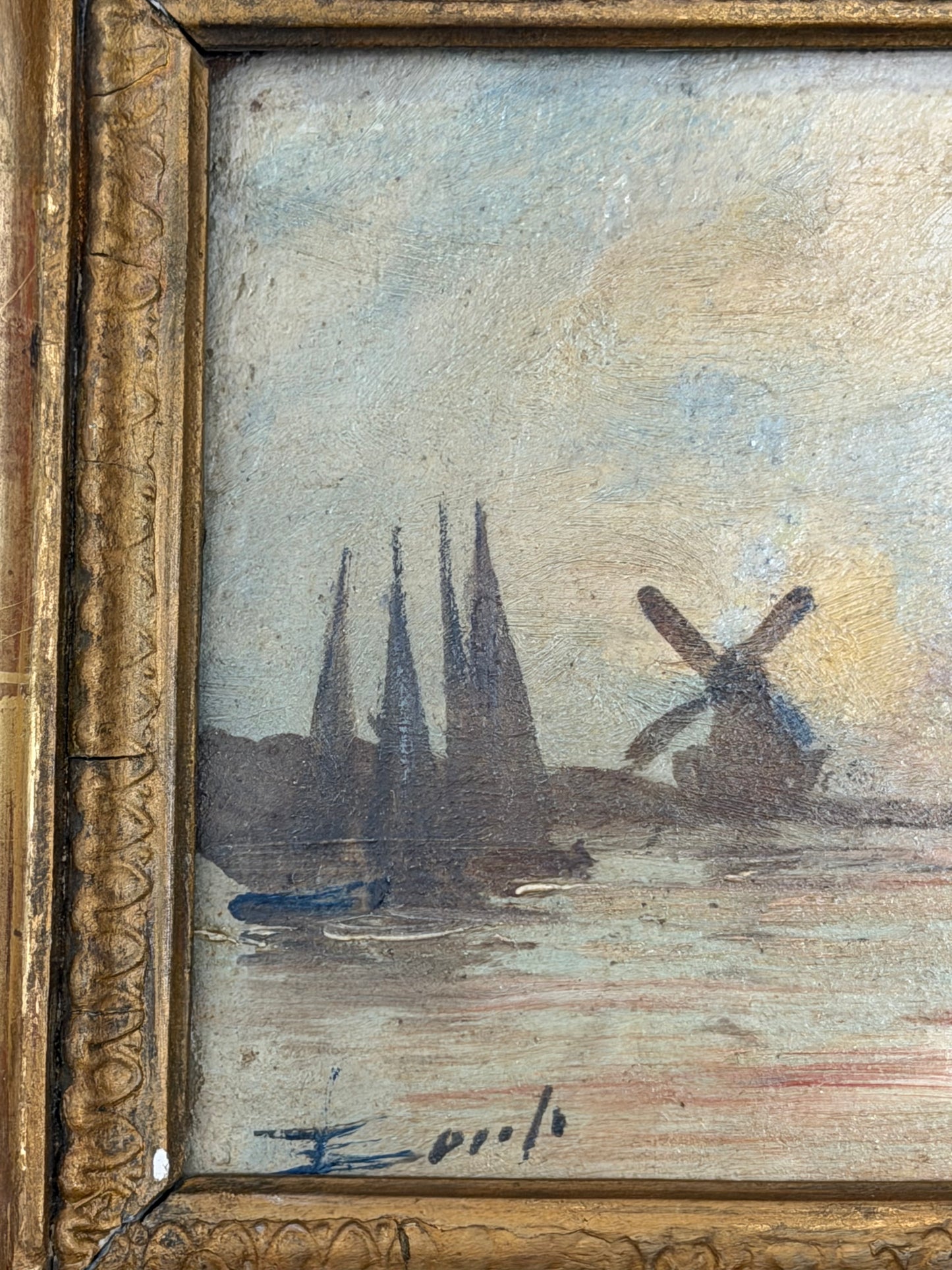 Nautical Oil on Board in a Beautiful Frame