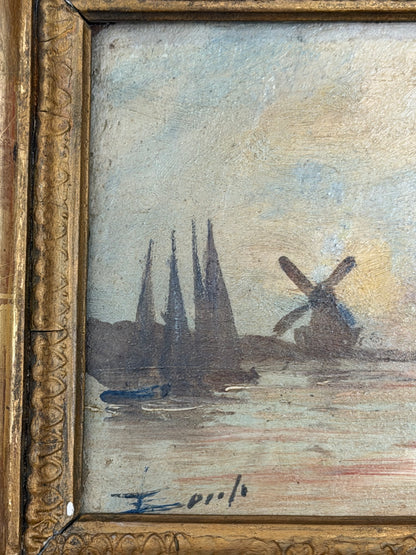 Nautical Oil on Board in a Beautiful Frame