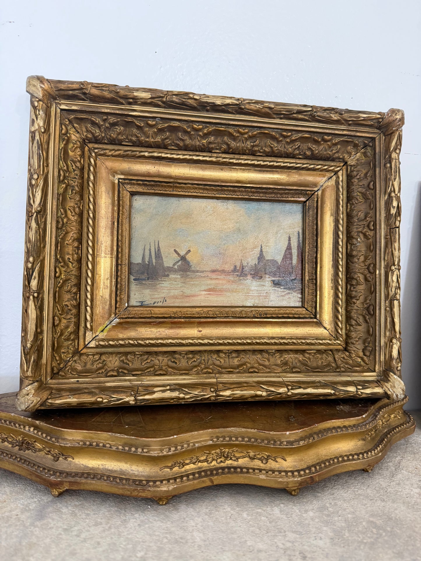 Nautical Oil on Board in a Beautiful Frame