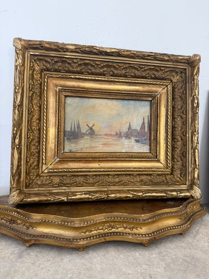 Nautical Oil on Board in a Beautiful Frame