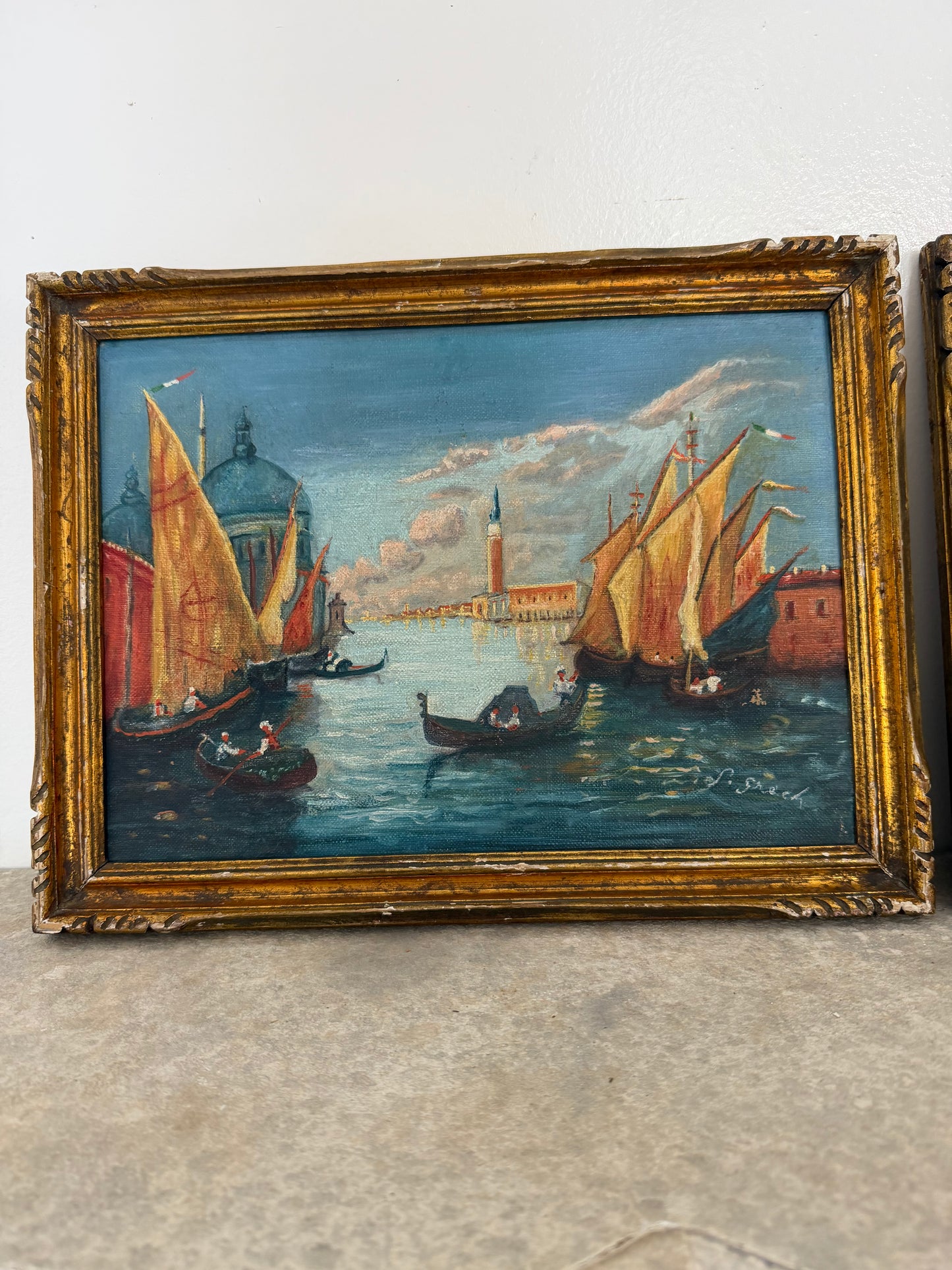 Set of Vibrant Paintings of Venice