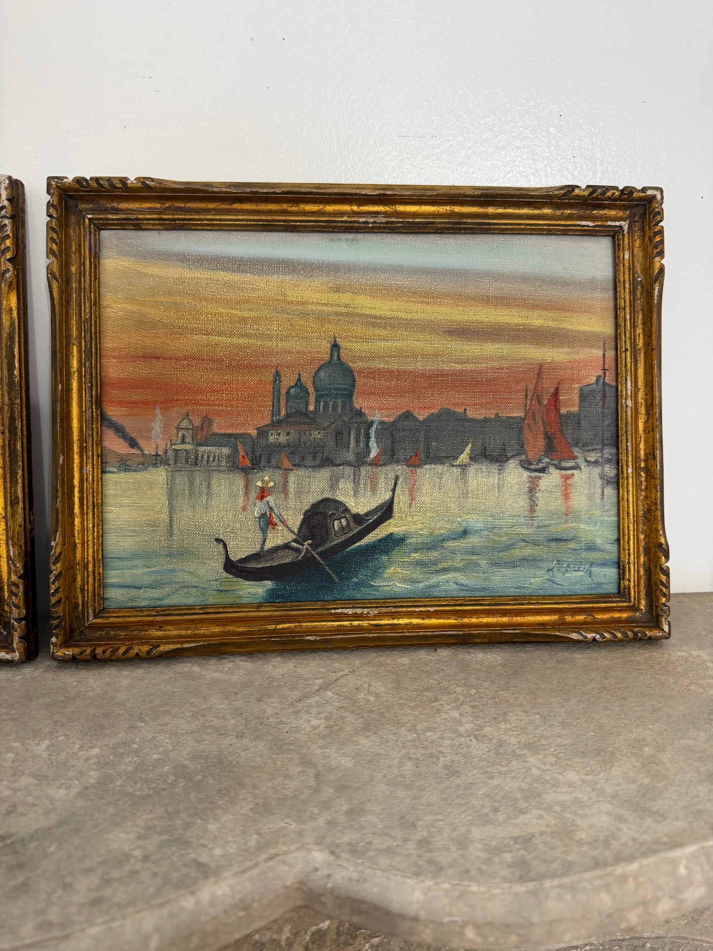 Set of Vibrant Paintings of Venice