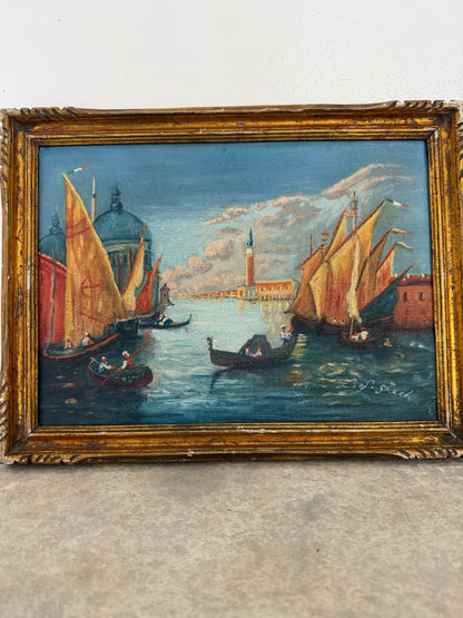 Set of Vibrant Paintings of Venice