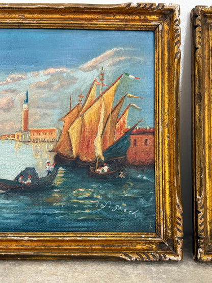 Set of Vibrant Paintings of Venice