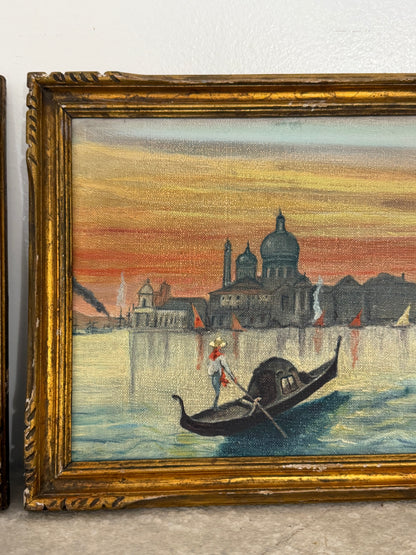 Set of Vibrant Paintings of Venice