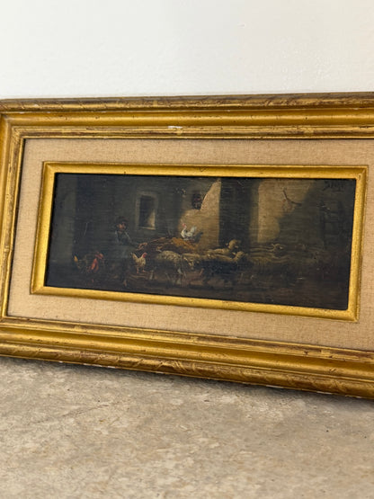Set of Moody Stable Scene Paintings
