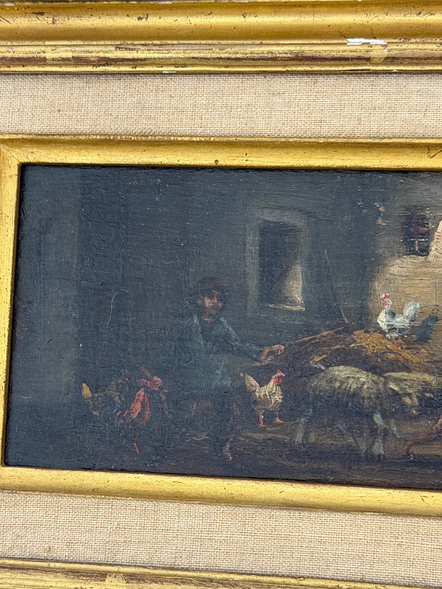 Set of Moody Stable Scene Paintings
