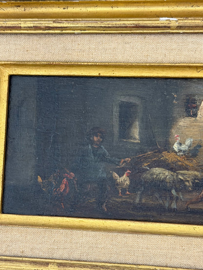 Set of Moody Stable Scene Paintings