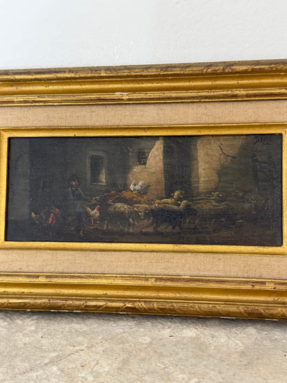 Set of Moody Stable Scene Paintings